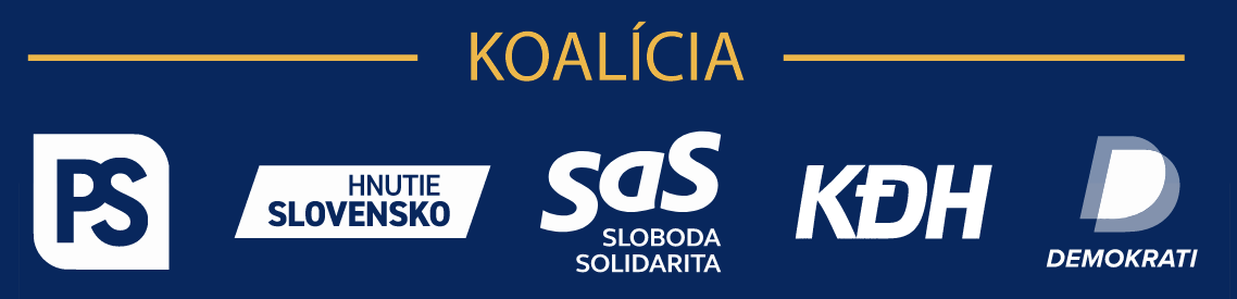 Koalícia: Progresívne Slovensko, Hnutie Slovensko, SaS, KDH, Demokrati